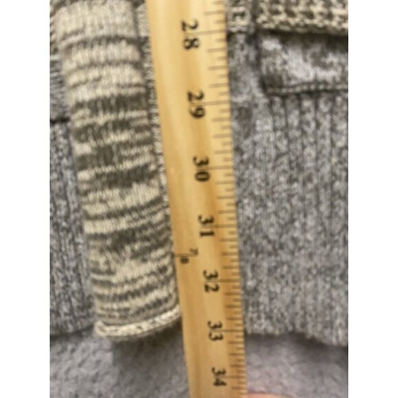 Eddie Bauer Cardigan Sweater Sleeveless Open Front Beige Ivory Stripe Size M - Picture 3 of 8